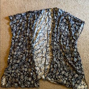 Forever 21 Floral Black and White Kimono